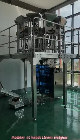 Peseuse linéaire modulaire à 10 têtes pour sucre, sel, lait en poudre